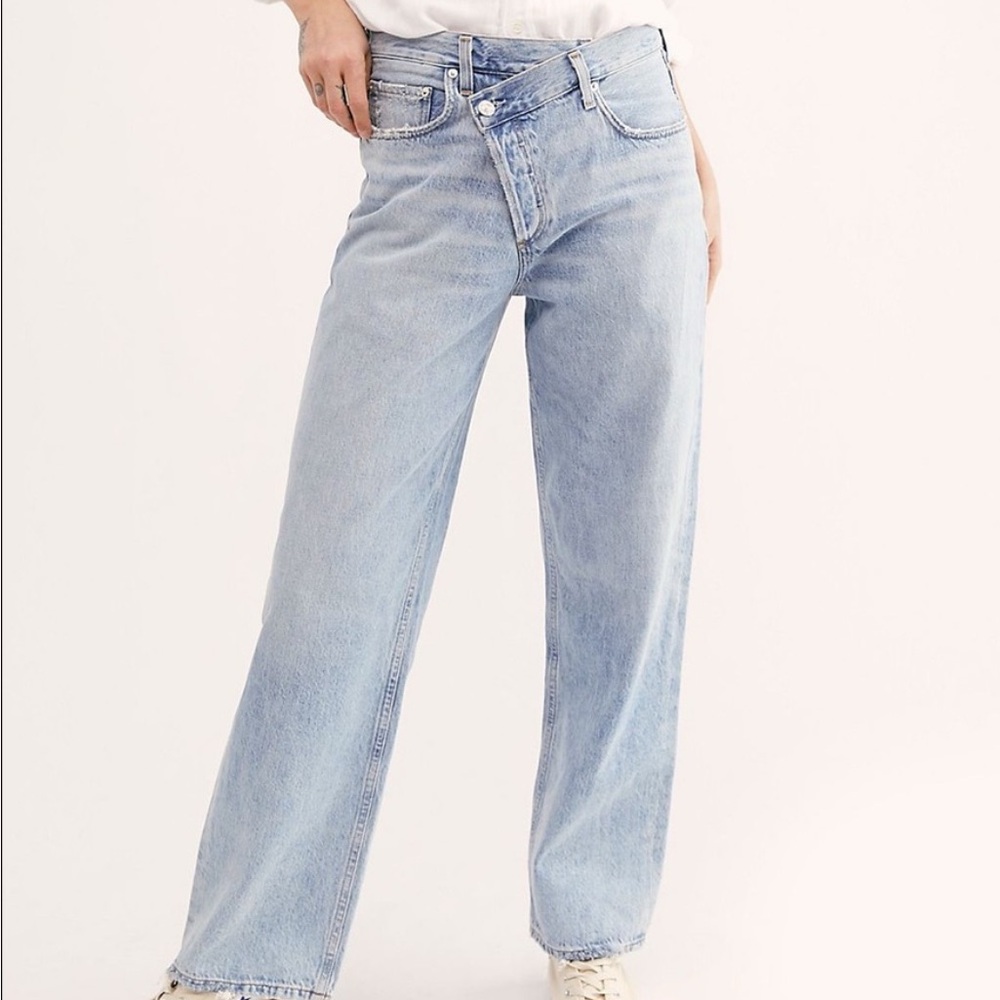 Agolde Criss Cross Button Fly Jeans
